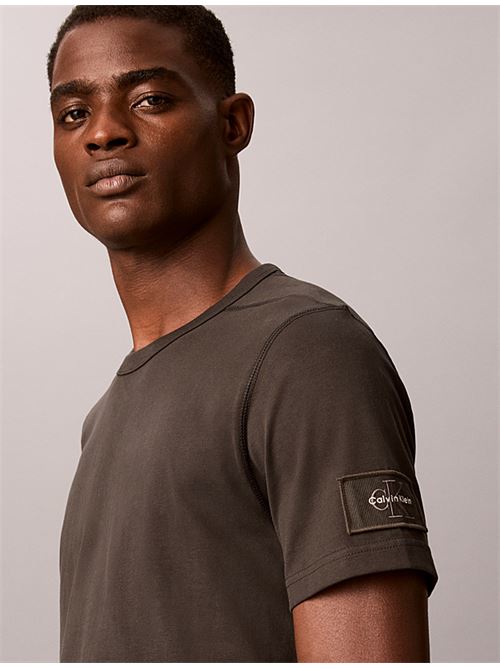 ss clsc sueded jersey badge tee CALVIN KLEIN JEANS | LV04RJ206G8MN